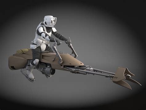 3D model Star Wars Scout trooper with Bike | CGTrader