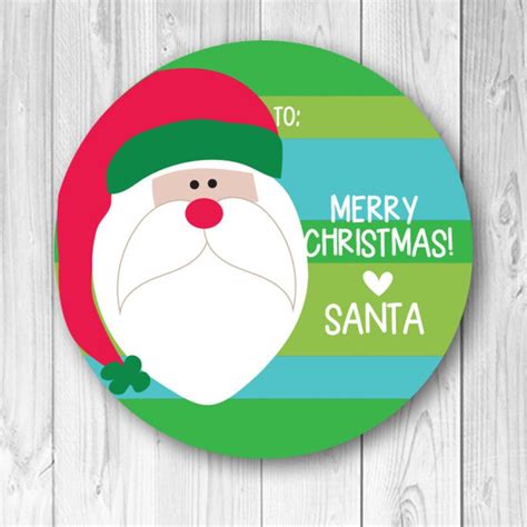 Santa Gift Stickers Santa Claus Stickers Personalized - Etsy