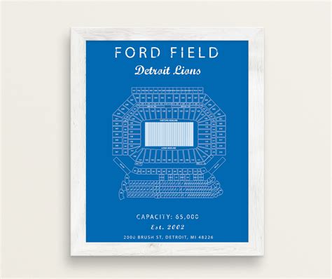 Ford Field Seating Chart Detroit Lions Detroit Lions - Etsy