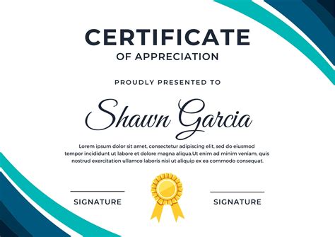 Certificate Of Completion Template Blue