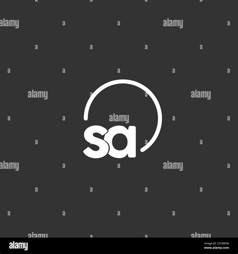 SA initial logo with rounded circle vector graphic Stock Vector Image ...