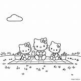 クロミとハローキティとなかまたちの塗り絵（ぬりえ）無料 sketch template