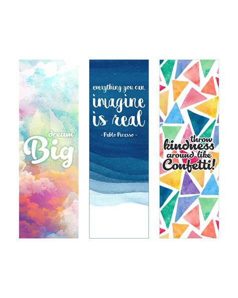 Free Printable Inspirational Quote Bookmarks - The Cottage Market | Free printable bookmarks ...