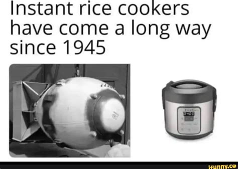 Instant rice cookers have come a long way since 1945 - iFunny