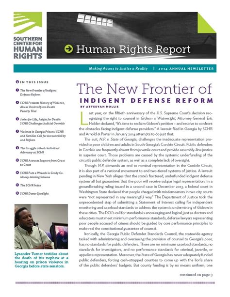 The Human Rights Report – Southern Center for Human Rights