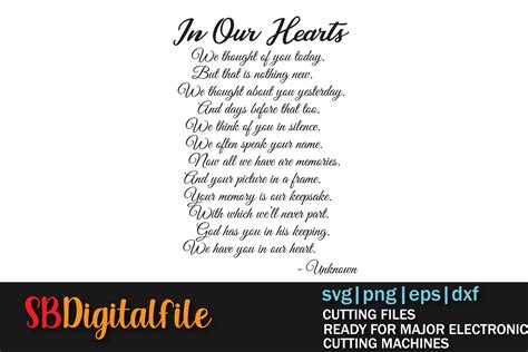 In Our Hearts Poem Graphic by SBDigitalfile · Creative Fabrica