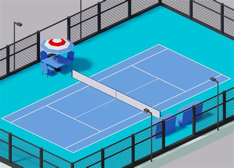 3D model Cartoon Simple Tennis Court VR / AR / low-poly | CGTrader