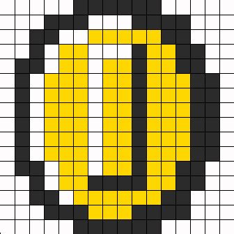 Mario Coin Perler Bead Pattern | Bead Sprites | Misc Fuse Bead Patterns