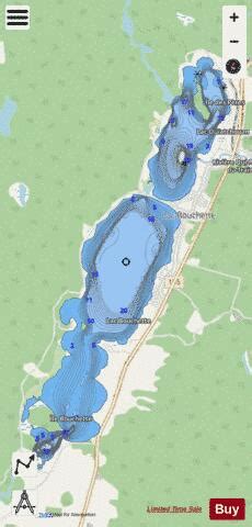 Bouchette Lac Fishing Map | Nautical Charts App