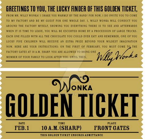 Willy Wonka's Golden Ticket - danjuwise1's Sta.sh