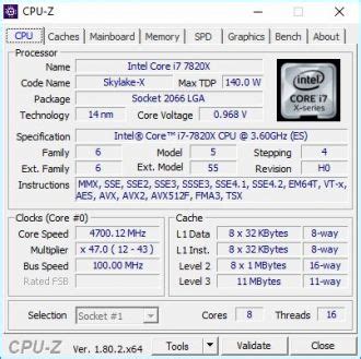 Intel Core i7-7820X - test