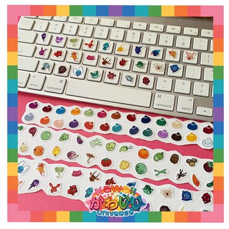 Kawaii Cute Keyboard Stickers Set Trio A to Z - Etsy