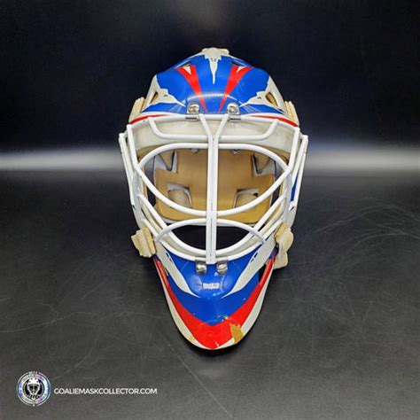 Featuring:Bob Essensa Game Worn Goalie Mask Gee Harrison Winnipeg Jets ...