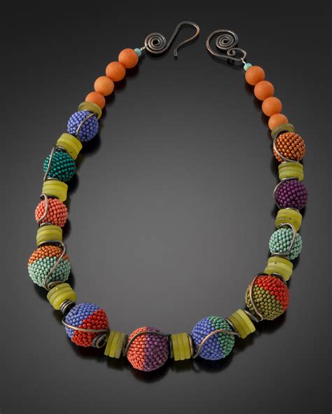 Tumbling Beaded Beads Necklace - Julie Powell Design