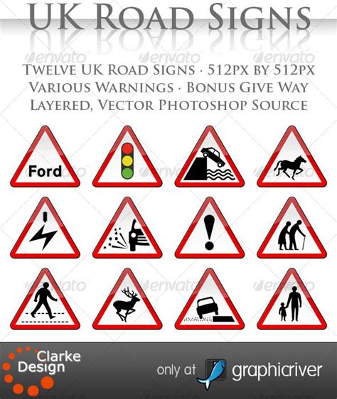 UK Road Signs: Warnings | Road signs, Signs, Traffic signs