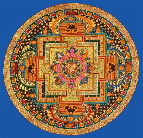 Endless Knot (Ashtamangala) Mandala -Tibetan Buddhist | Exotic India Art