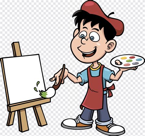 Pintura artista dibujo, pintura, dibujante, niño png | PNGEgg