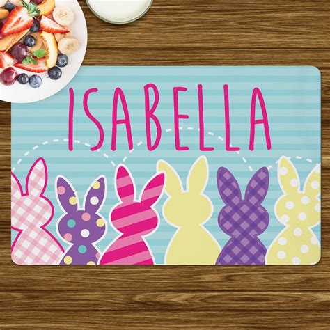 Make meals more fun for your little peeps with this custom placemat. It may be personalized with ...