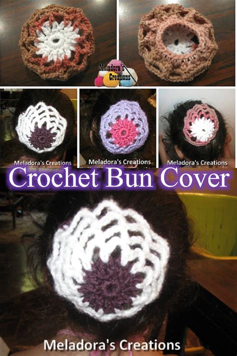 Crocheted Hair Bun Cover – Free Crochet Pattern – Meladora's Creations