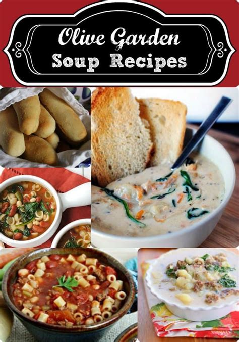 Olive Garden Soup Recipes - Copycat recipes even the bread sticks!!