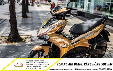 Tem air blade vàng đồng sọc bạc - Nguyễn Decal - Chuyên Dán Keo Xe Design Tem Xe Decal Tem Xe ...