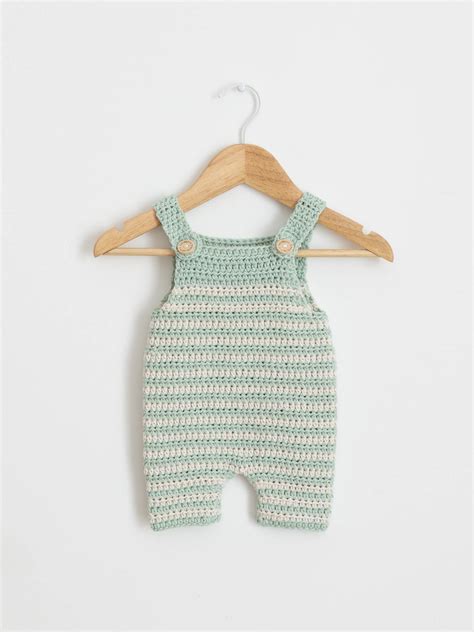 Crochet Baby Romper Calming Green - Free Pattern | Croby Patterns