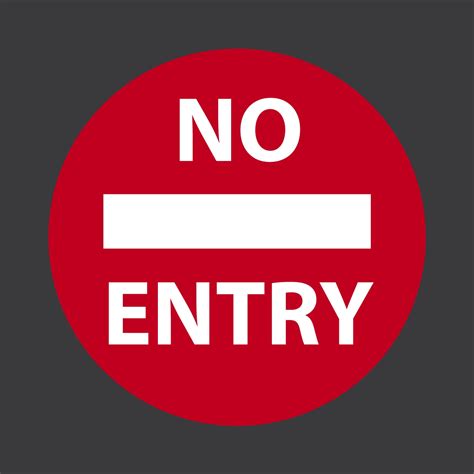 No Entry Sign – Creative Preformed Markings