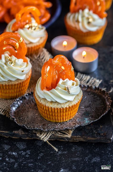 Rabdi Jalebi Cupcakes - Cook With Manali