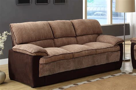 Homelegance McCollum Sofa Set - Brown - Corduroy and Microfiber U9746-3 at Homelement.com