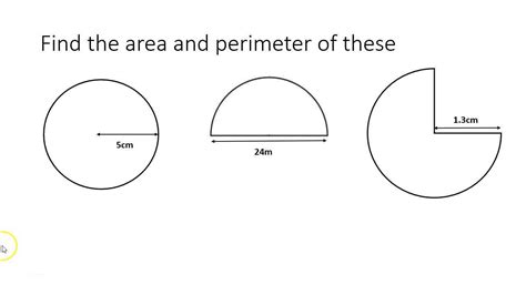 Area and perimeter of circles