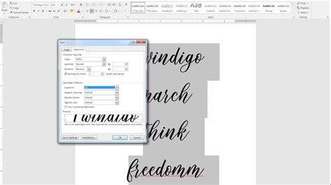 How to use OpenType Fonts in Microsoft Word - YouTube