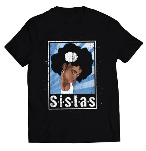 Proud black sistas queen melanin afro african american women t-shirt - Merch ready designs for ...