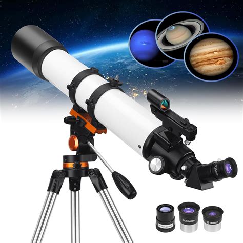 Telescope, Telescope for Astronomy, 90mm Aperture 700mm Refractor Telescopes for Adults Kids ...