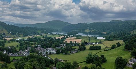 Grasmere village and lake panorama Photograph by Graham Moore - Fine Art America