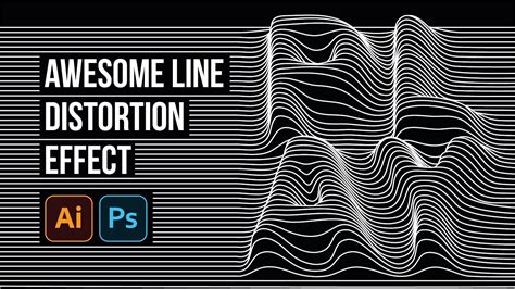 Line Distortion Effect | Adobe Illustrator & Photoshop - YouTube