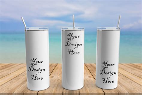 20 oz Skinny Tumbler Mockup,Full Wrap View Mockup,Add Design Mockup,Su ...