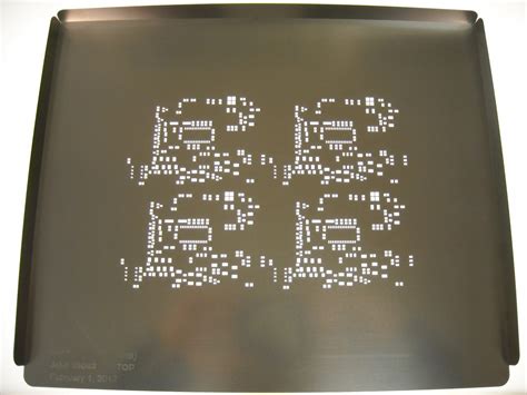 SMT prototype stencil for PCB prototype assembly including squeegee and ...