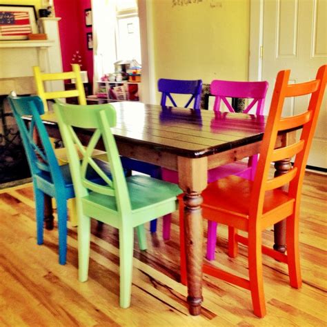 Rustoleum spray-painted chairs | Sale da pranzo eclettiche, Decorazione di stanze, Sedie sala da ...