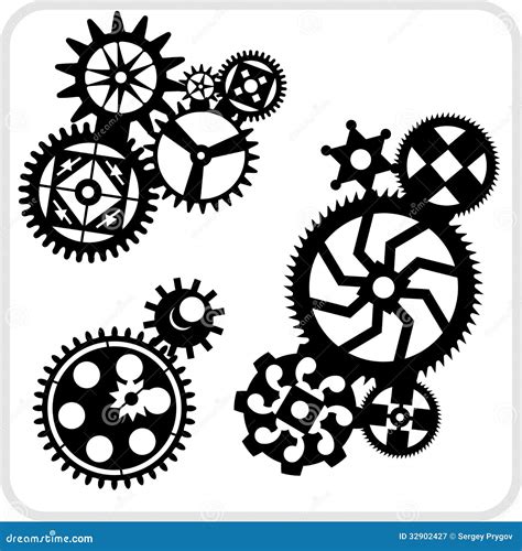 Gear Background Design - Vector Set. Royalty Free Stock Photography - Image: 32902427