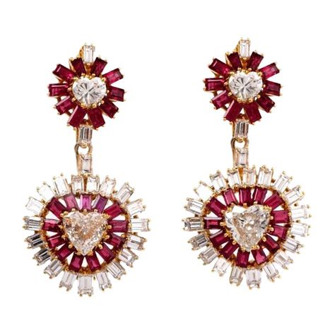 Ruby and Diamond Chandelier Earrings at 1stDibs | ruby chandelier ...