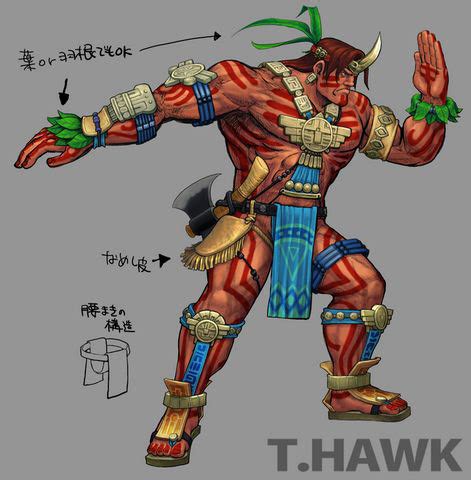 Concept artwork for T. Hawk's new alternative costume in Super Street Fighter 4