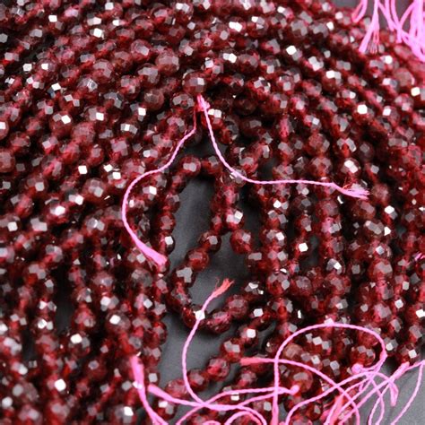 AAA Natural Red Garnet Gemstone Beads Micro Faceted 2mm 3mm - Etsy