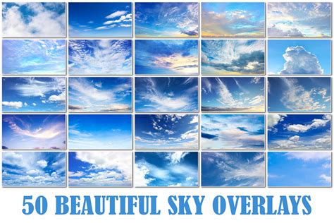 50 Sky Cloud Overlays, Sky Overlay, Cloud Overlay Photography - FilterGrade