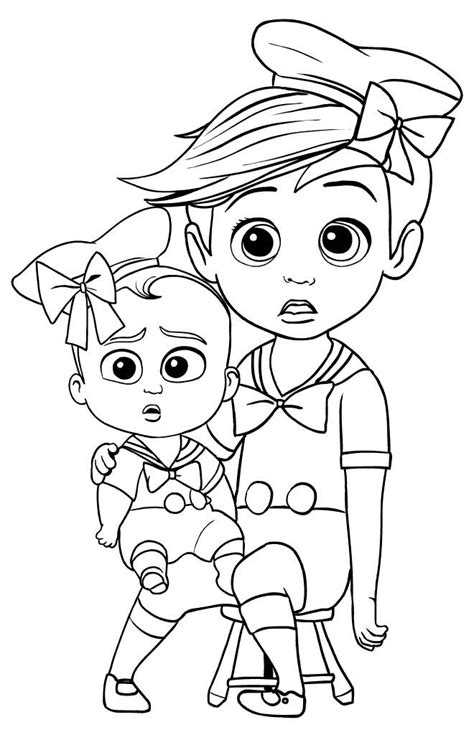 Coloriage Bébé Boss et Tim en couleur