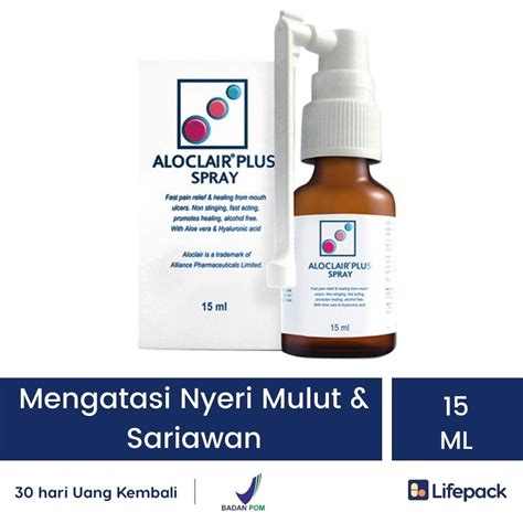 ALOCLAIR PLUS SPRAY 15 Ml - Obat Sariawan Spray / Semprot Mulut - LIFEPACK | Lazada Indonesia