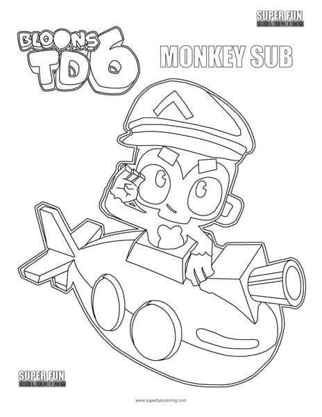 Boomerang Monkey Coloring Page Bloons Td Monkey Color - vrogue.co