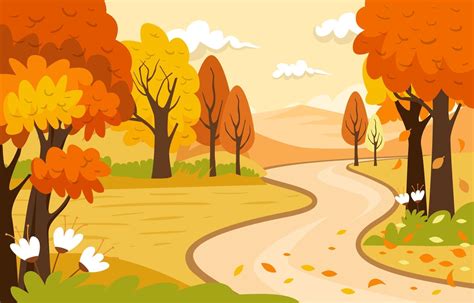 Autumn Scenery Background 3062863 Vector Art at Vecteezy