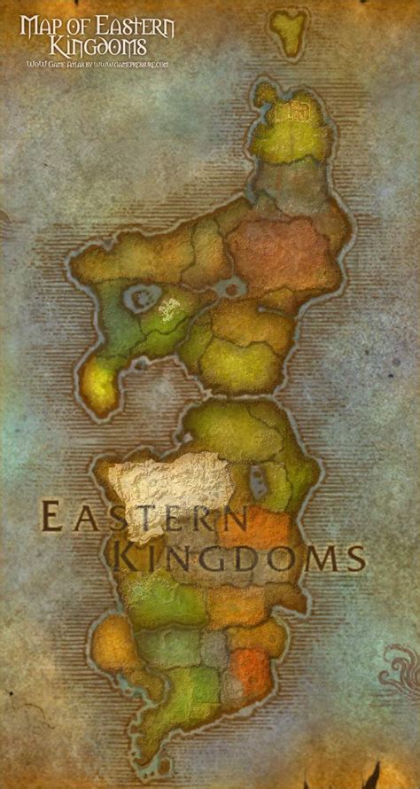 Map of Eastern Kingdoms - World of Warcraft | World of warcraft ...