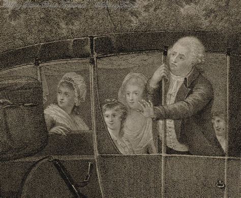 Detail of an engraving showing Louis XVI and his family being discovered and subsequently ...