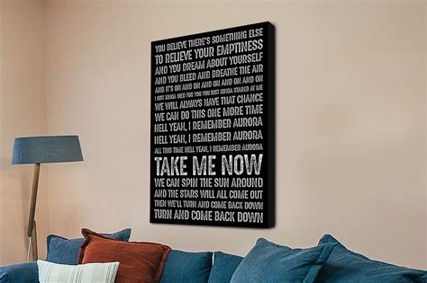 Aurora Foo Fighters Lyrics Print on Canvas | Canvas Prints AU